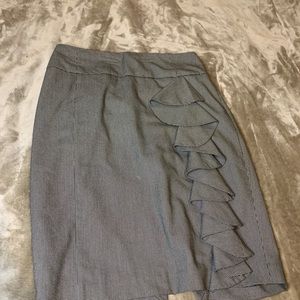 Black and white checkered skirt